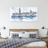 Perdrix Lighthouse, Loctudy | Bretagne, Frankrijk Canvas Afdruk (Insitu (Slaapkamer))