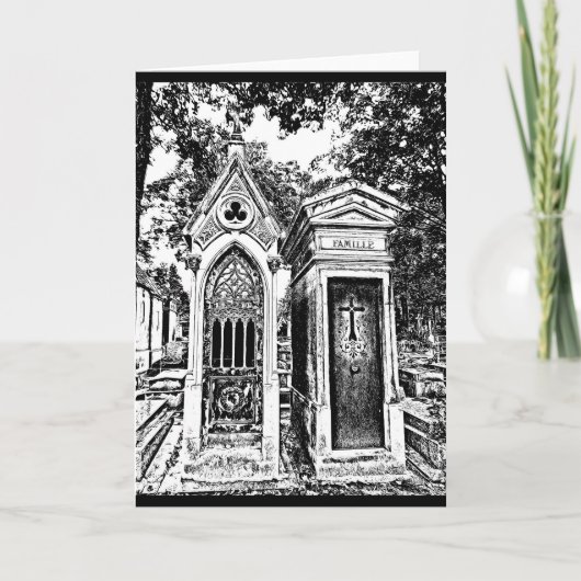Pere Lachaise-B&W Kaart (Voorkant)