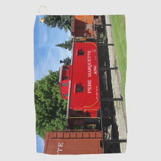 Pere Marquette Caboose A986 golfhanddoek (Voorkant)
