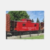 Pere Marquette caboose fleece deken (Voorkant (Horizontaal))