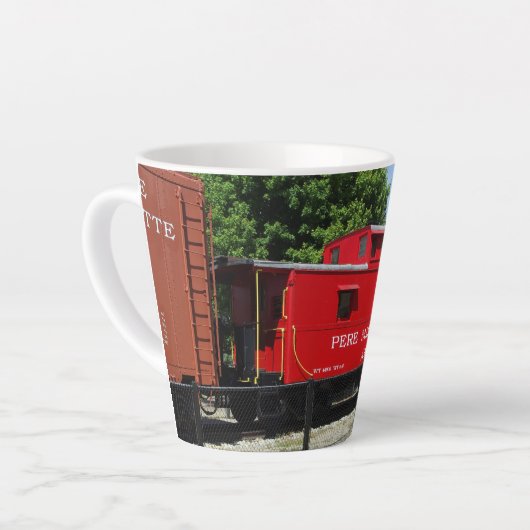 Pere Marquette Caboose latte mok (Linkerhoek)