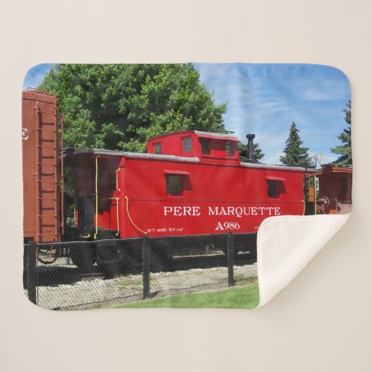 Pere Marquette caboose sherpa deken (Voorkant (horizontaal))