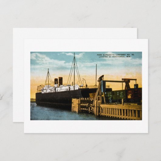 Pere Marquette Car Ferry nr. 18, Manitowoc Briefkaart (Voorkant / Achterkant)