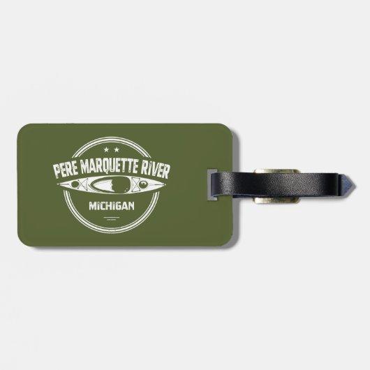 Pere Marquette Michigan Kayaking Bagagelabel (Achterkant horizontaal)
