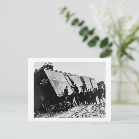 Pere Marquette Railway Freight Wreck Briefkaart (Staand voorkant)