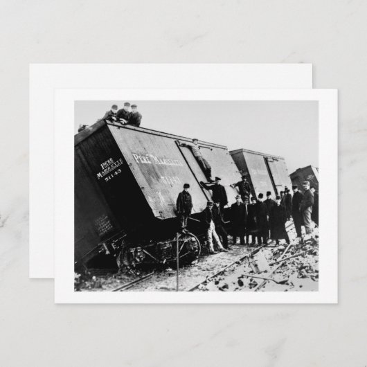 Pere Marquette Railway Freight Wreck Briefkaart (Voorkant / Achterkant)