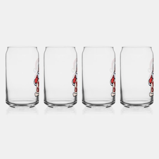 Père Noël Clin d'Œil 🎅 "Merry Christmas" Blikvorm Glas (Rechts)