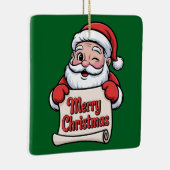 Père Noël Clin d'Œil 🎅 "Merry Christmas" Keramisch Ornament (Rechts)