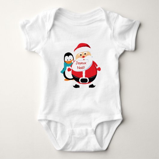 Père Noël et Manchot Santa Claus baby T-shirt (Voorkant)