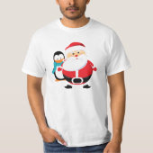 Père Noël et Manchot Sinterklaas T-shirt (Voorkant)
