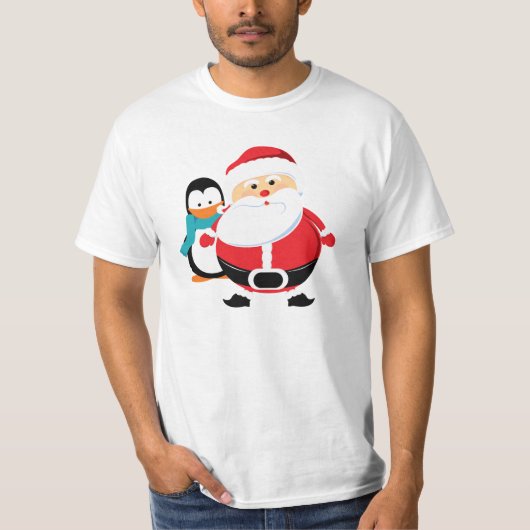 Père Noël et Manchot Sinterklaas T-shirt (Voorkant)