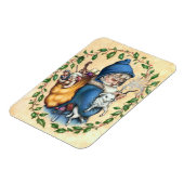 Pere Noel VADER KERSTMIS MAGNEET rechthoek (Linkerzijde)