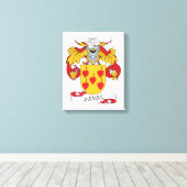 Perea Family Crest Canvas Afdruk (Insitu (Houten vloer))