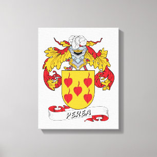 Perea Family Crest Canvas Afdruk