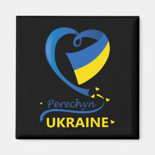 Perechyn Oekraïne Nationaal Vlag Hart Embleem Wape Magneet