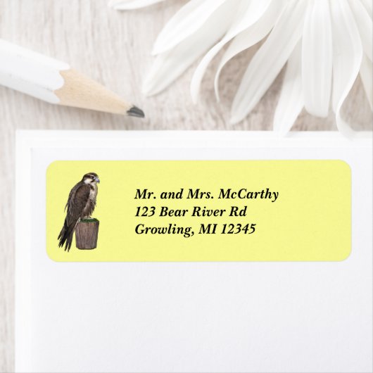 Peregrine Falcon Address Label (Insitu)