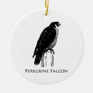 Peregrine Falcon (afbeelding) Keramisch Ornament