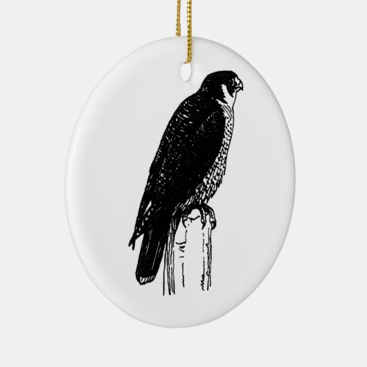 Peregrine Falcon (afbeelding) Keramisch Ornament (Rechts)