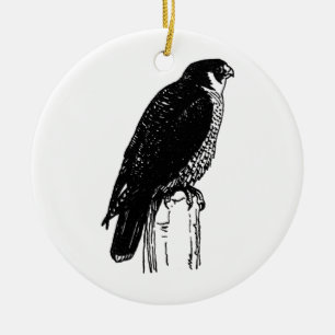 Peregrine Falcon (afbeelding) Keramisch Ornament