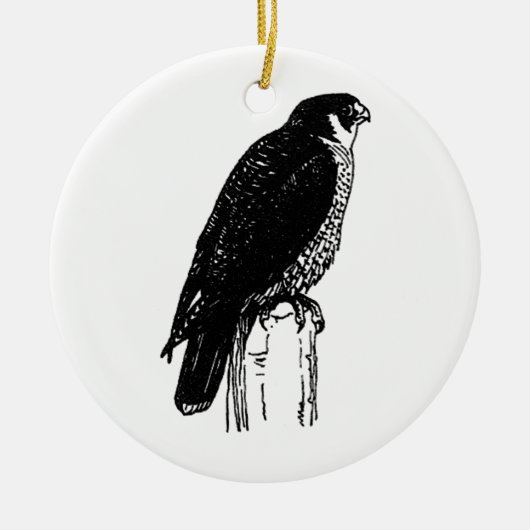 Peregrine Falcon (afbeelding) Keramisch Ornament (Voorkant)