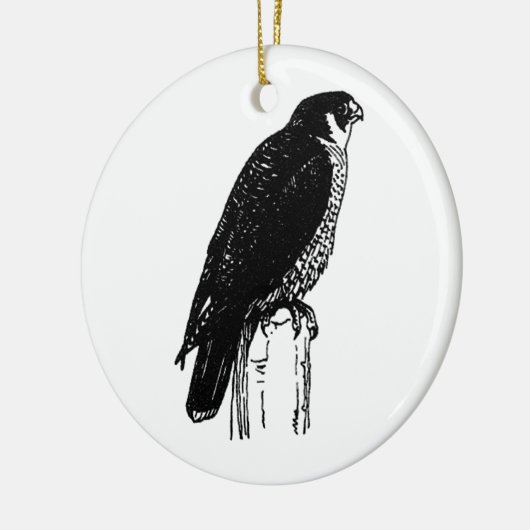 Peregrine Falcon (afbeelding) Keramisch Ornament (Links)