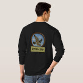 Peregrine Falcon Black T-shirt met lange mouwen (Achterkant volledig)