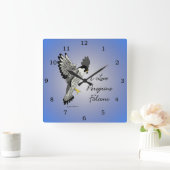 Peregrine Falcon Clock Vierkante Klok (Huis)