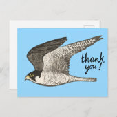 Peregrine Falcon Colored Pencil DANK U Briefkaart (Voorkant / Achterkant)