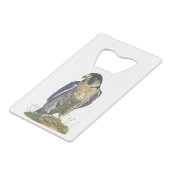 Peregrine Falcon Creditkaart Flessenopener (Achterkant Gekanteld)
