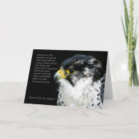 Peregrine Falcon Dank u vriend Wenskaart