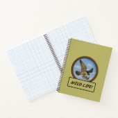 Peregrine Falcon Dark Khaki Spiral Notitieboek (Binnen)
