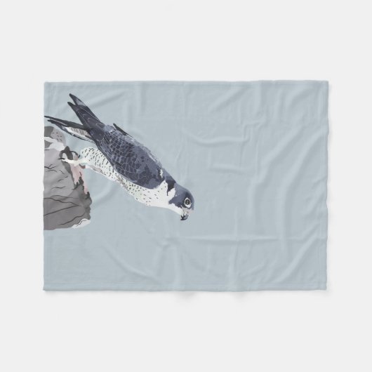 Peregrine Falcon Fleece Blanket Deken (Voorkant (Horizontaal))