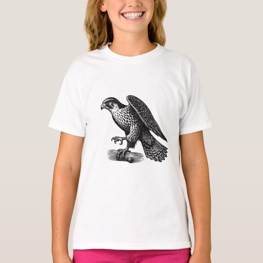 Peregrine falcon  Girls' T-Shirts (Voorkant)