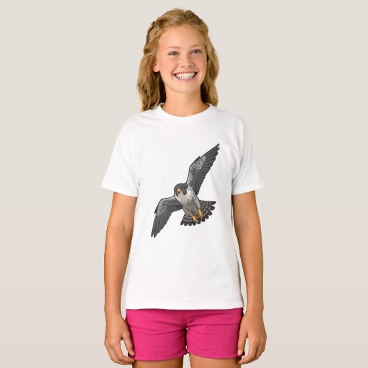 Peregrine falcon  Girls' T-Shirts (Voorkant volledig)
