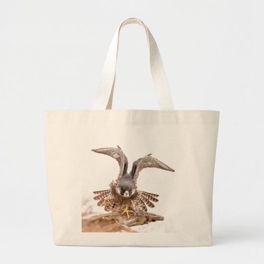 Peregrine Falcon Grote Tote Bag (Voorkant)