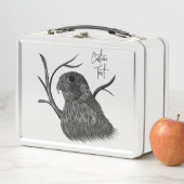 Peregrine Falcon in boomtakken met handschrift (In situ)