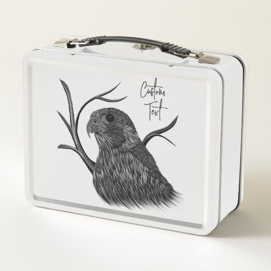 Peregrine Falcon in boomtakken met handschrift (Achterkant)