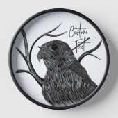 Peregrine Falcon in boomtakken met handschrift (Voorkant)