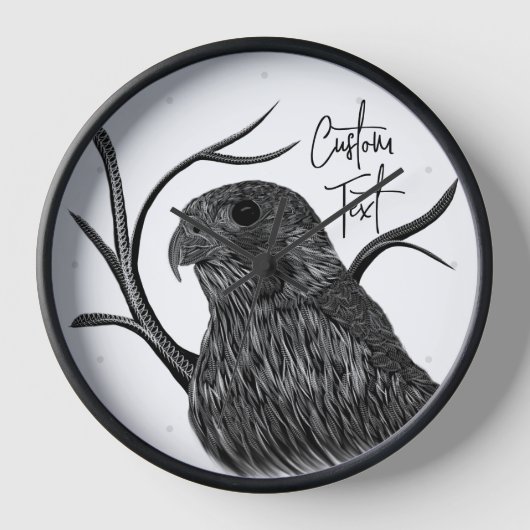 Peregrine Falcon in boomtakken met handschrift (Voorkant)