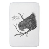 Peregrine Falcon in boomtakken met handschrift Badmat (Voorkant Verticaal)