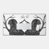 Peregrine Falcon in boomtakken met handschrift Bureaumat (Keyboard & Muis)