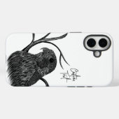 Peregrine Falcon in boomtakken met handschrift Case-Mate iPhone Case (Achterkant (horizontaal))