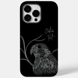 Peregrine Falcon in boomtakken met handschrift iPhone 16 Plus Hoesje