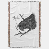 Peregrine Falcon in boomtakken met handschrift Deken (Voorkant Verticaal)