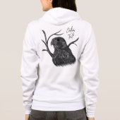 Peregrine Falcon in boomtakken met handschrift Hoodie (Achterkant)