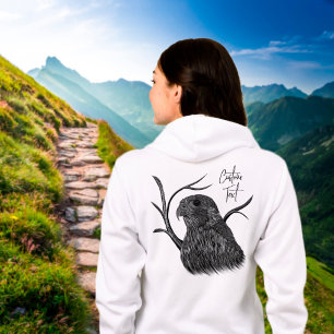 Peregrine Falcon in boomtakken met handschrift Hoodie