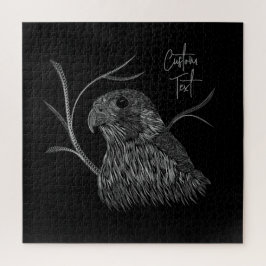 Peregrine Falcon in boomtakken met handschrift Legpuzzel