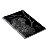 Peregrine Falcon in boomtakken met handschrift Notitieboek (Rechterzijde)