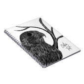 Peregrine Falcon in boomtakken met handschrift Notitieboek (Rechterzijde)