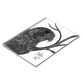 Peregrine Falcon in boomtakken met handschrift Notitieboek (Linkerzijde)